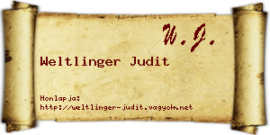 Weltlinger Judit névjegykártya